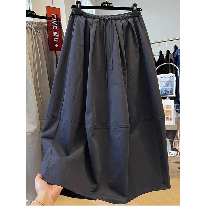 

Блуровая юбка трапециевидной формы с высокой талией для женщин, осенняя коллекция, уникальная повседневная юбка для девочек с цветочным принтом