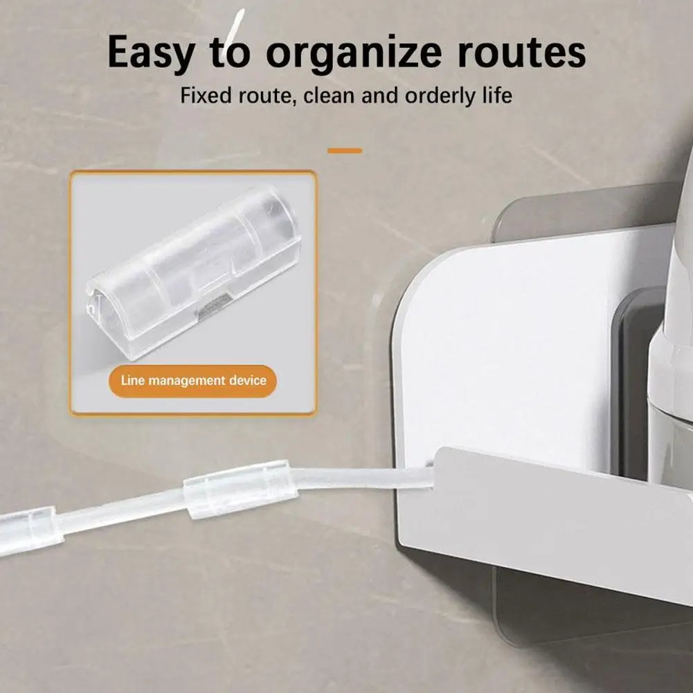 Suporte de câmera de vigilância montado na parede, rack sem unhas, monitor acrílico universal rastreios, sem cola, sem soco, A3E7, 1pc
