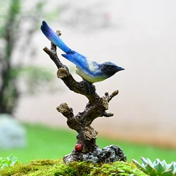 Simulation magpie ornament garden bonsai rockery landscaping decoration resin bird desktop living room porch furnishings