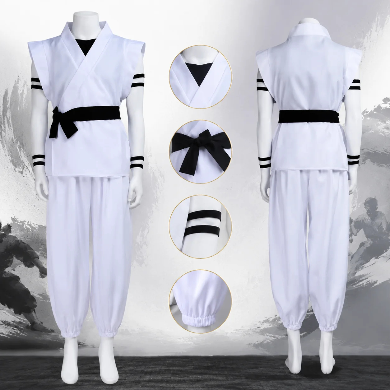 Ryomen Sukuna Cosplay Costume Jujutsu Kaisen Anime Kimono Outfit Full Set Tatto… - Image 2