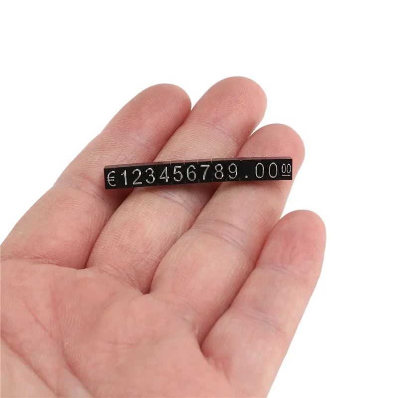 180 セットプラスチックキューブ価格表示タグ調整可能な番号スタンドフレームラベルショップ