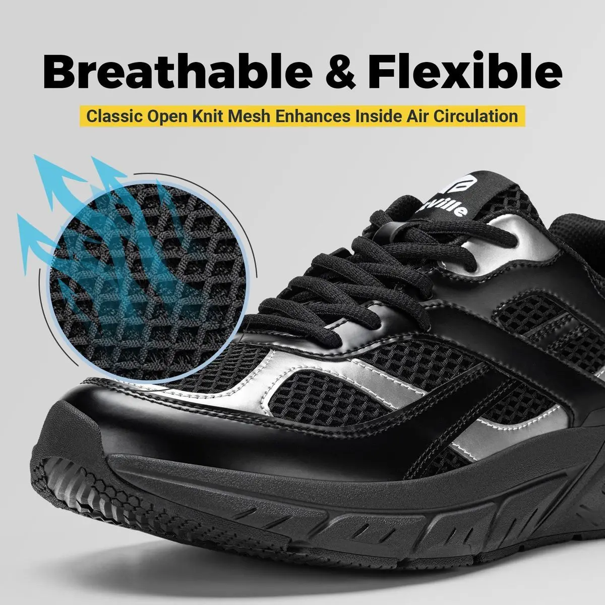 New Outdoor Fitness Shoes Mens Hiking Sneakers Mens Climbing Shoes Black Blue Athletic Hiking Shoes