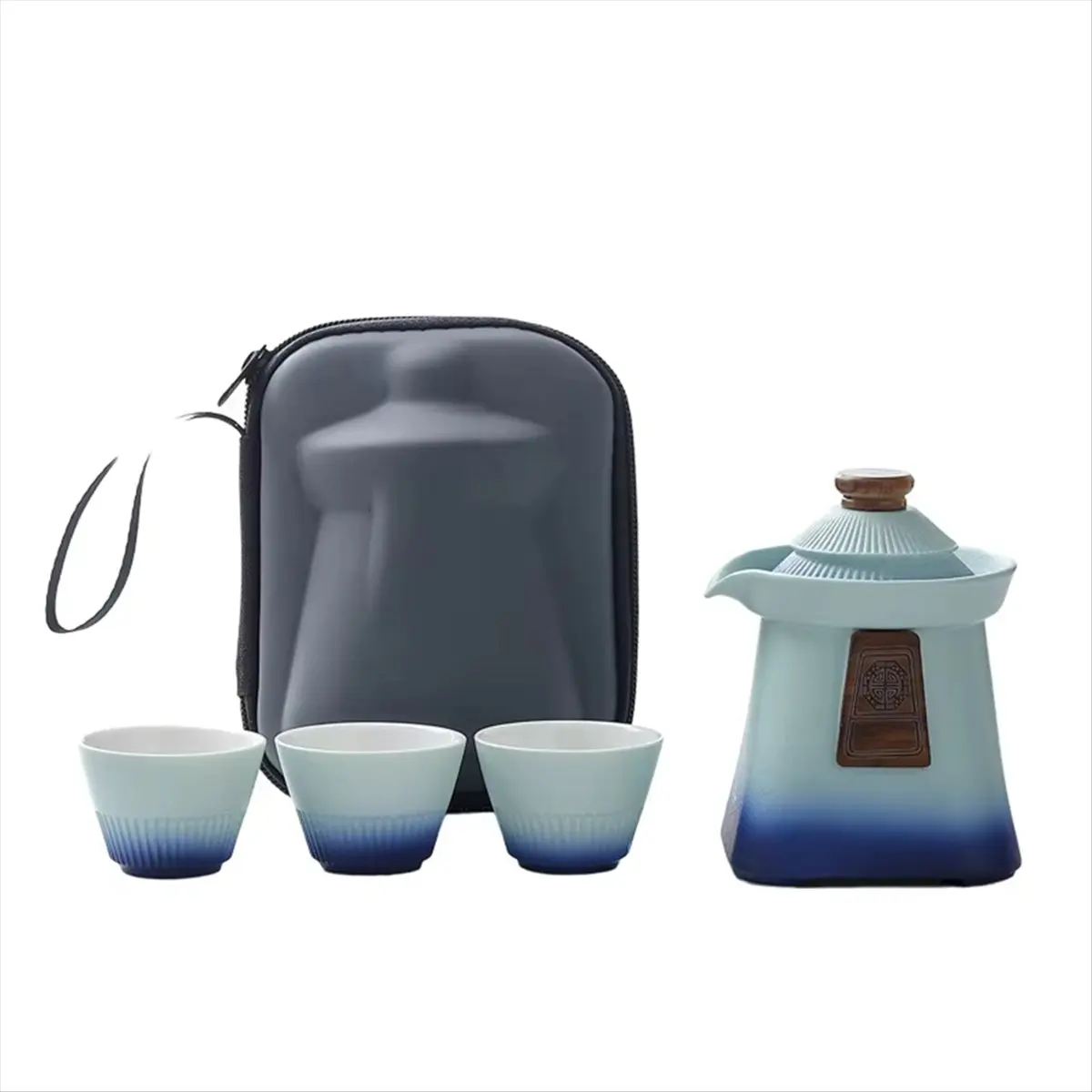 【ABFS】Portable Chinese Tea Set - Complete Travel Teaware Kit with Teapot, Cups, and Brewing Tools for Tea Ceremony