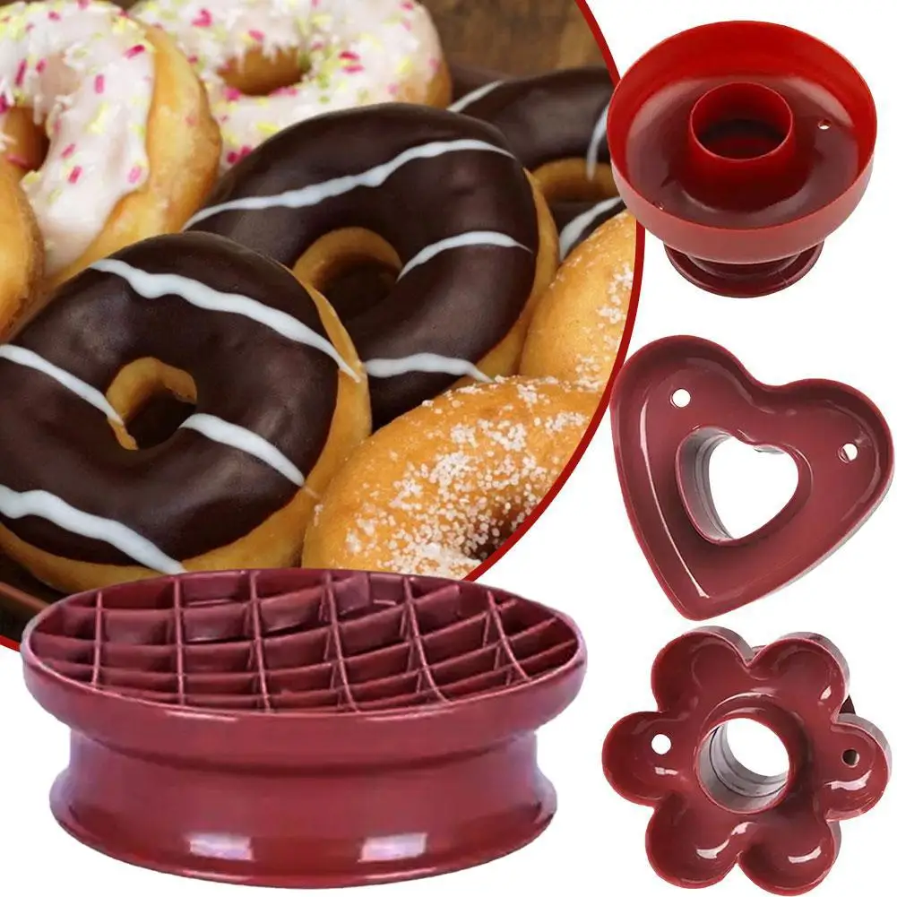 Donut Maker Cutter Cake Mold Flower Heart Shape Fudge Mold Dessert Bread Chocolate Mould Jelly Baking Cake Tools Bakery Mol T1t2