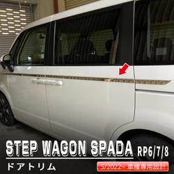 8pcs Stainless Steel Chrome Car Door Side Line Garnish Trim For HONDA STEPWGN RP6/7/8 2022 Car Styling Accessories Stickers