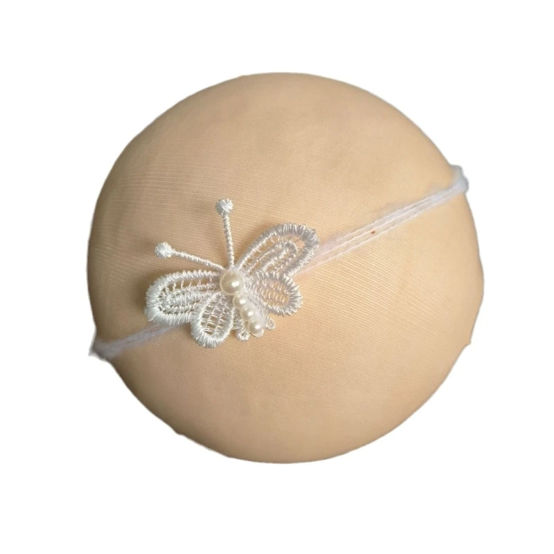 

Baby Photography Props Pearl Butterfly Hairband Newborns Photo Props Photoshooting Headband Infant Photo Headdress