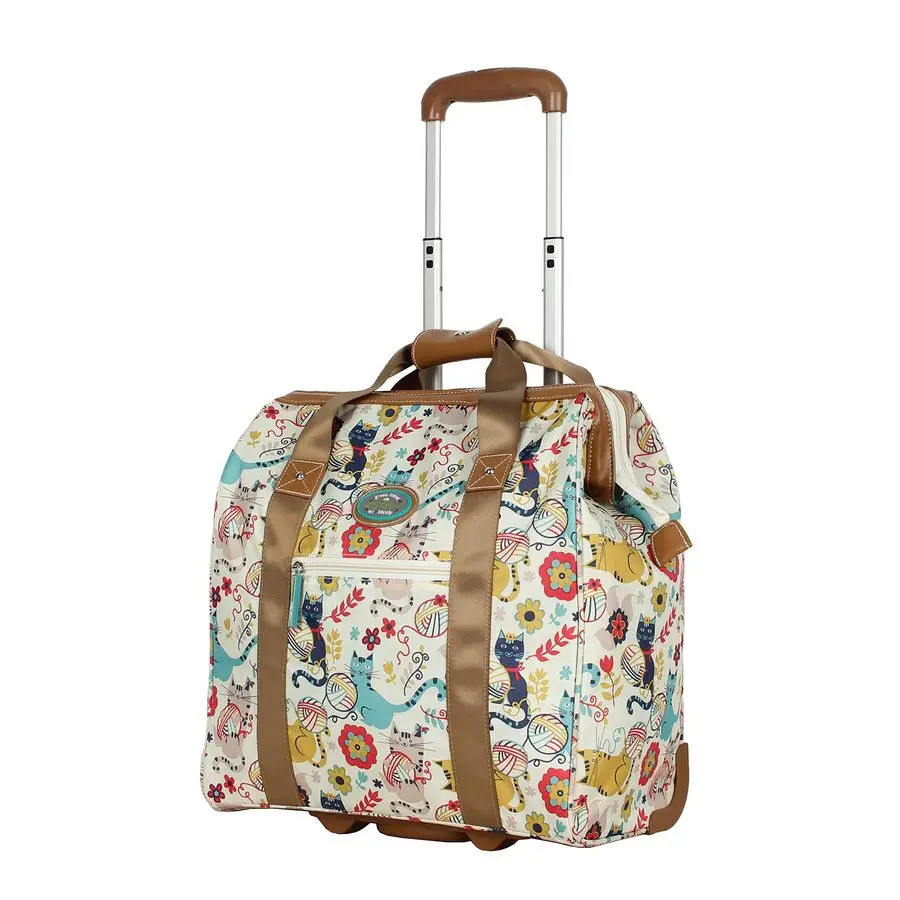 

Pattern Carry on Bag Wheeled Cabin Tote Furry Friends