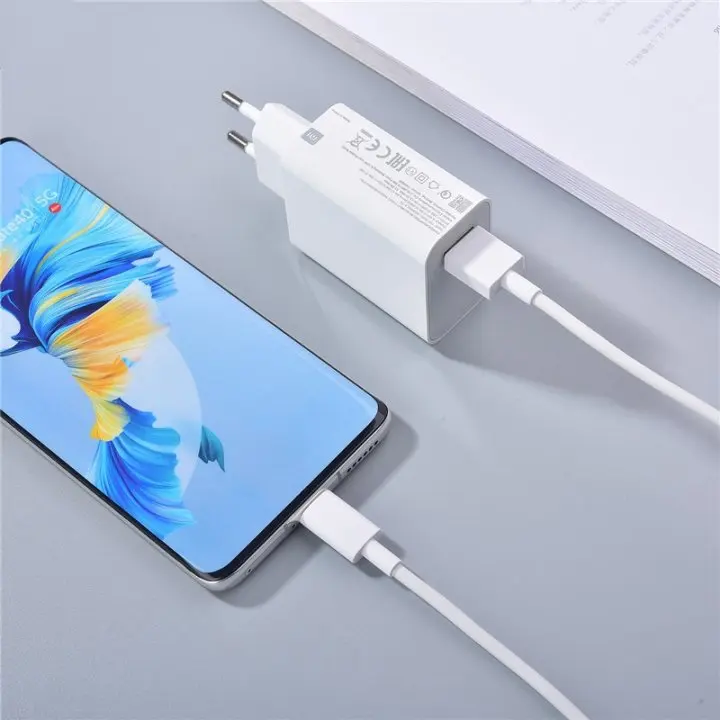 Xiaomi Mijia USB Fast Charger 33W Fast Turbo Charger 1M Type C Cable For Mi 10 9 10T Lite POCO X3 NFC Redmi K40 Note 9 10 Pro