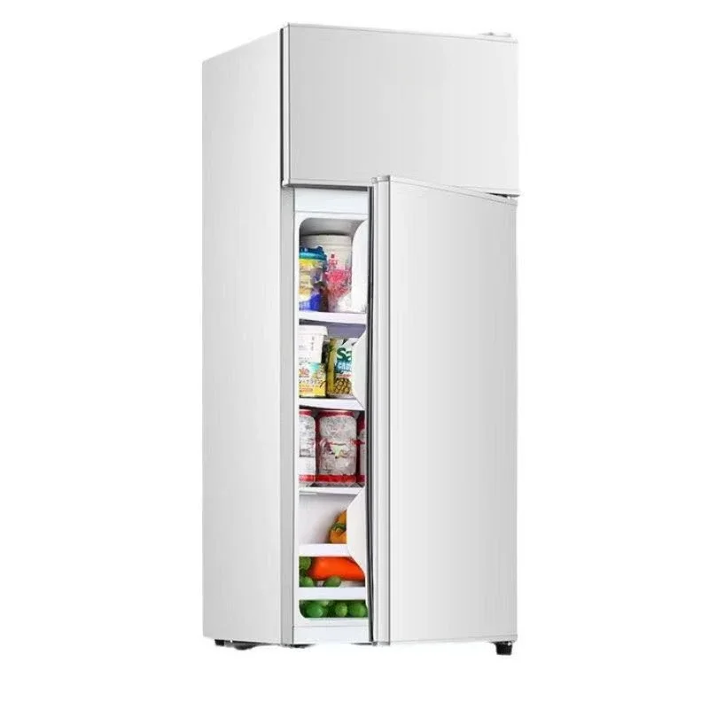 Intelligent energy-saving double-door freezer household dormitory hotel rental small refrigeration unit