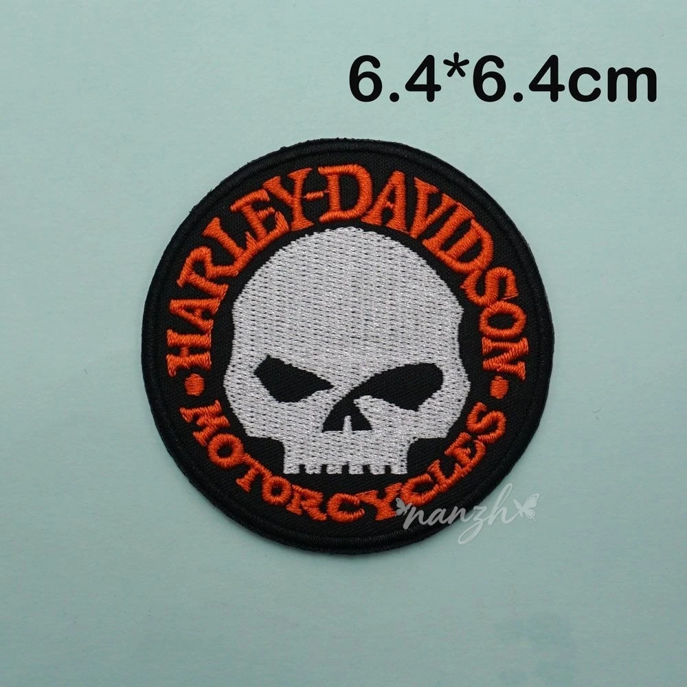 Motorcycle Logo Embroidered Fabric Leather Jacket Vest Back Seal Patchwork Decorative Velcro For Harley Davidson Accessory view 5