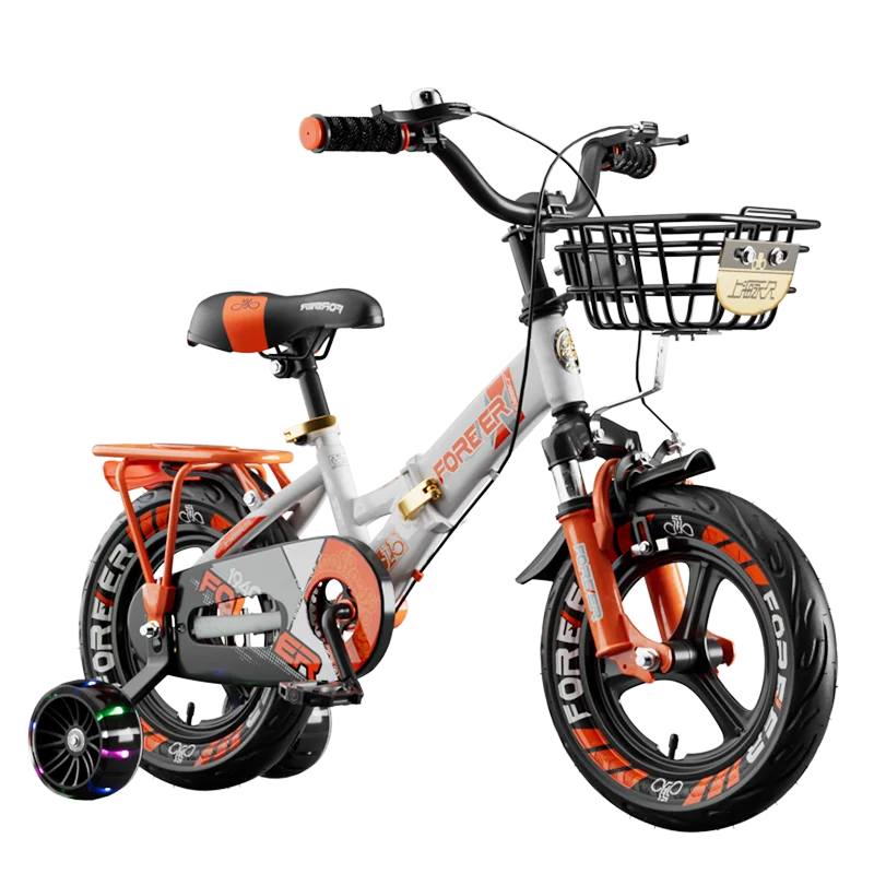 Wholesale 3-12 Years Children Folding Mountain Bike with Basket Sepeda Anak High Carbon Steel Foldable Bicycle Cycle for Kids