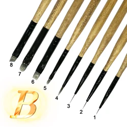 RolinStar Nylon Liner Brush Elongated Lines Striping Drawing Painting Nail Design Pen Professional Manicure Drawing build