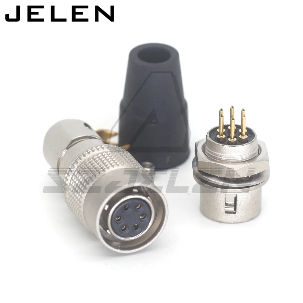 HR10A-7P-6s(73) and HR10A-7R-6P,Connector Plug 6-pin plug (female) and socket (male),  6pin hirose connector