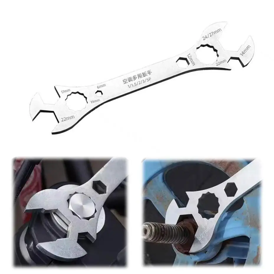 1 Pcs Air Conditioner Repair Wrench Set - Ultra-Thin Open End Fin Staggering Wrench For HVAC Units Mechanical Tool