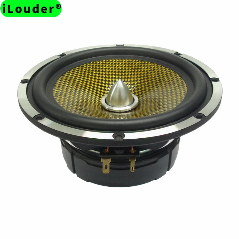 High Quality Fiberglass 6.5 Inch 4Ω/8Ω RMS Power 30W 86DB 90mm-Ferrite Magnet Midbass Car Audio Speaker with Aluminum Bullet