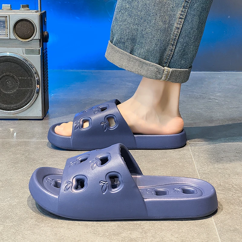 

Men's Slippers Bathroom Non-slip Quick-drying Flip-flops Summer Flat Sandals EVA Thick-soled Shoes Indoor Soft-soled Shoes