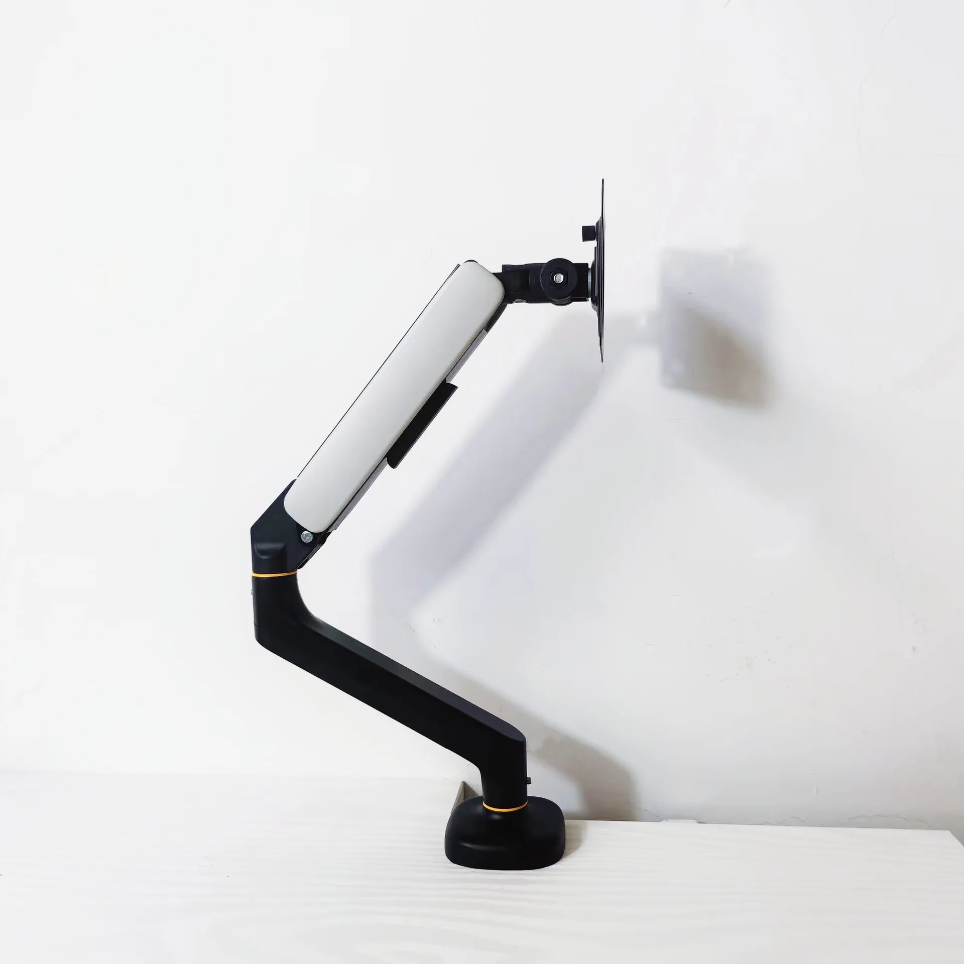 Gas Spring Monitor Arm To Inch Screens Single Screen Desk Mount Degree Swivel Adjustable Tilt Height Cable Management Vesa X Or
