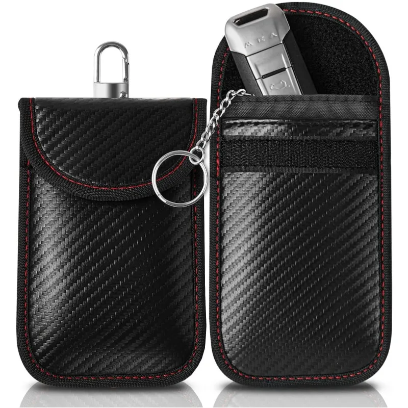 Faraday Key Fob Protector RFID Signal Blocking Car Key Case Anti-Theft Keyless Entry Signal Blocker Pouch car accessories