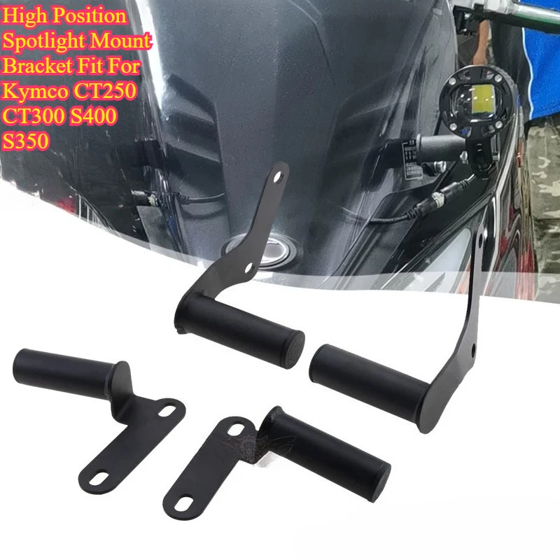 High Mount Spotlight Bracket Auxiliary Light Holder Mod Accessories Fit For Kymco Xciting CT250 CT300 S400 S350 Scooter