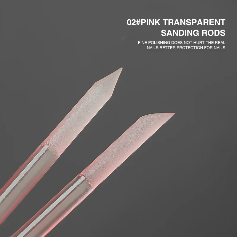 1 Stück Glas-Nagelhautschieber, rutschfest, transparent/farbverlaufend, doppelseitiger professioneller Präzisions-Nagelhautentferner – Detail 2