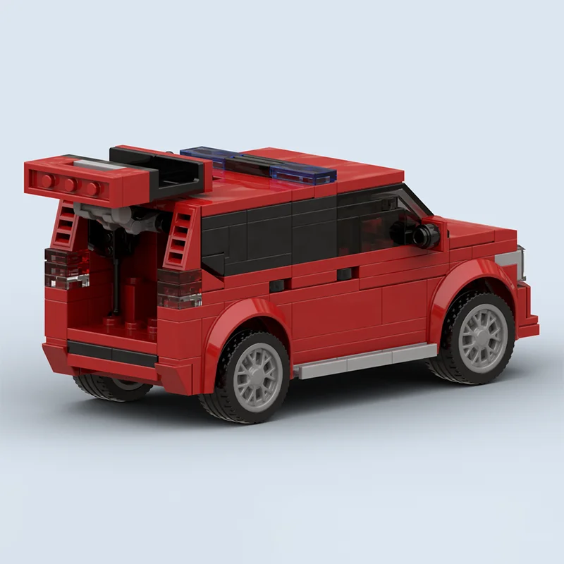 City Engineering Service Car Model DIY MOC Building Bricks Dutch Fire Chief Car Modular Technology Holiday Assemble Toys Suit