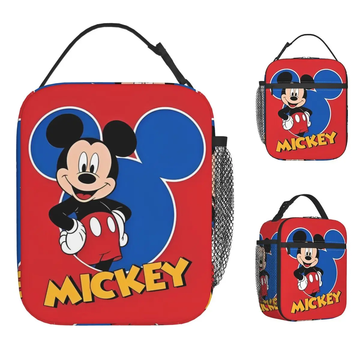 

Cute Mickey Mouse Cartoon Insulated Lunch Bags Leakproof Reusable Thermal Bag Tote Lunch Box School Picnic Food Storage Bags