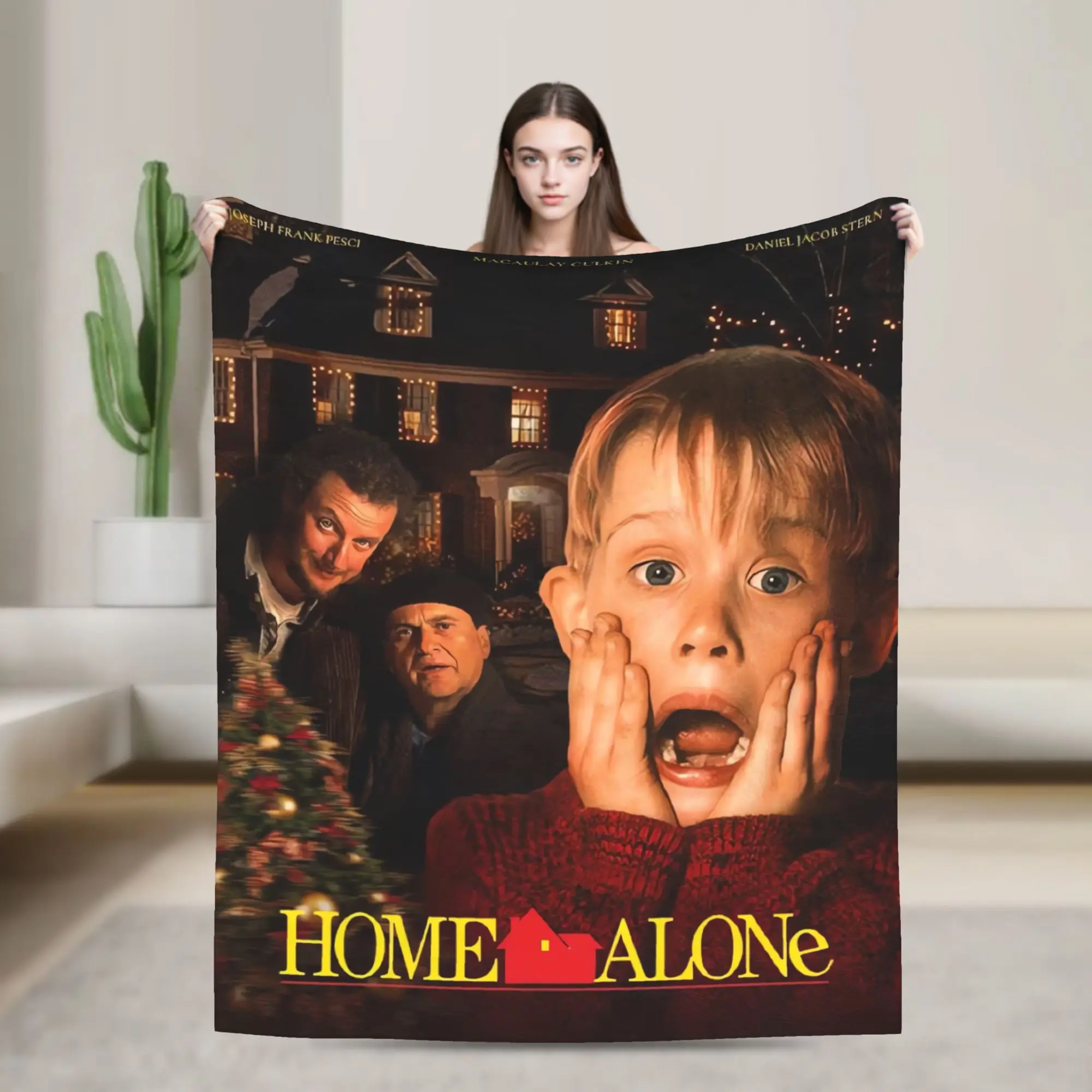 Home Alone Movie Kevin Blanket Xmas Merry Christmas Soft Fashion Plush Throw Blanket For Outdoor Flannel Bedspread Bed Cover