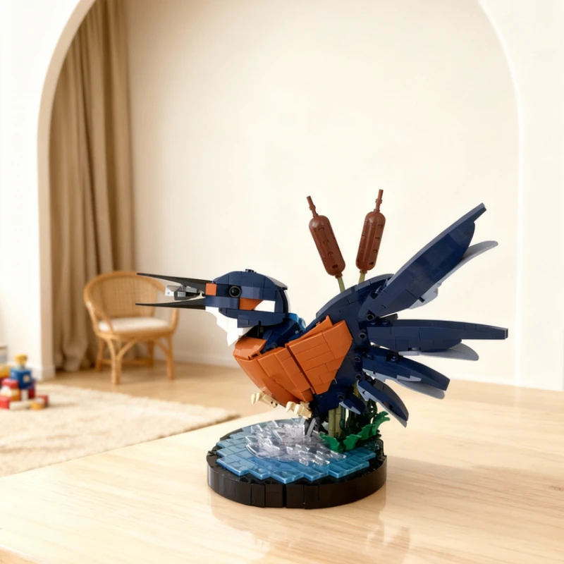 988pcs MOC Kingfisher Head MOD Icons Model Building Blocks Room Decor, Home Decor, Home Decoration Perfect Gift Choice For Boys
