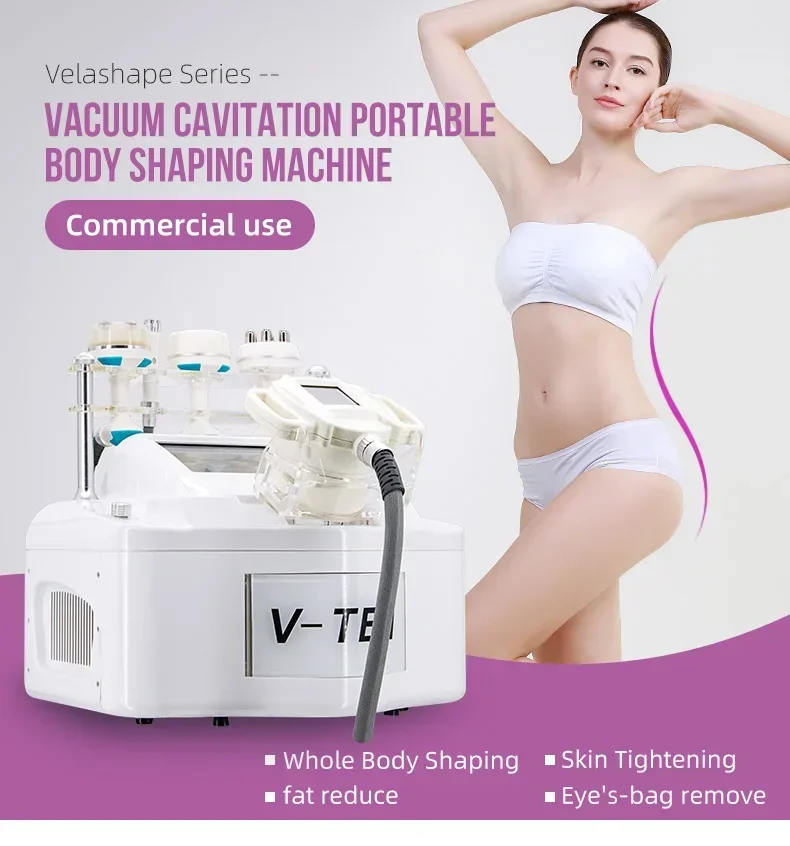 V 10 Por Multifunctional Vela Body Shape Body Slimming Cavitation 80 K Cellulite Removal Vacuum Roller eye care machine