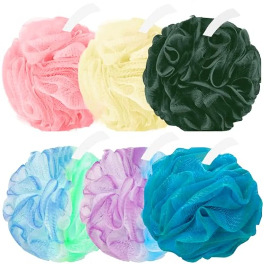 

loofah, 6 Pack Shower loofah loofah Sponge, Bath Sponge Body Scrubber for Women and Men