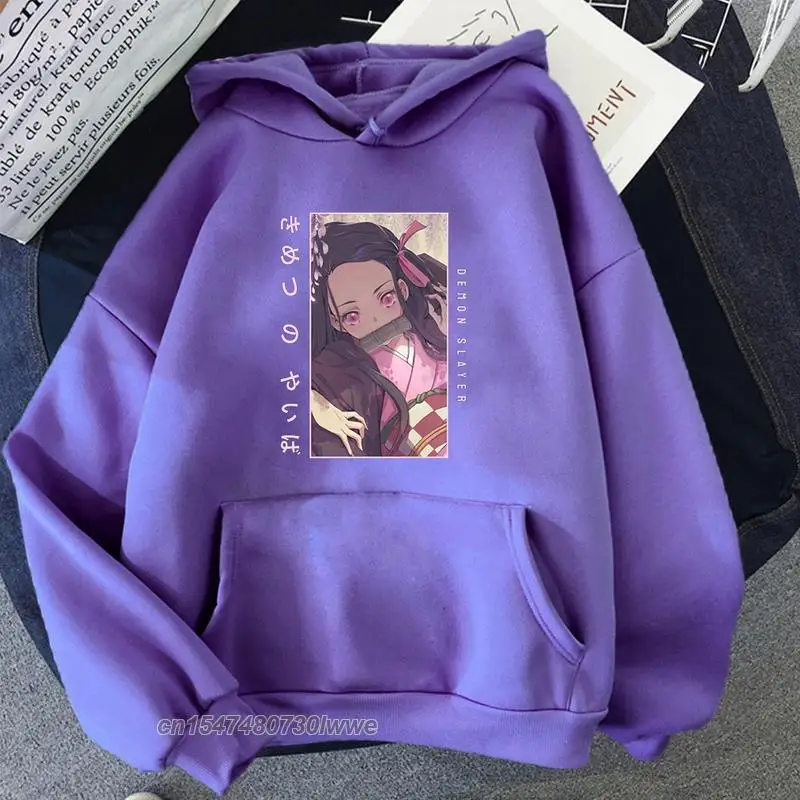 

Demon Slayer Hoodie Japanese Anime Men/Women Hoodies Korean Punk Sweatshirts Warm Rock Harajuku Men's Pullovers Clothing
