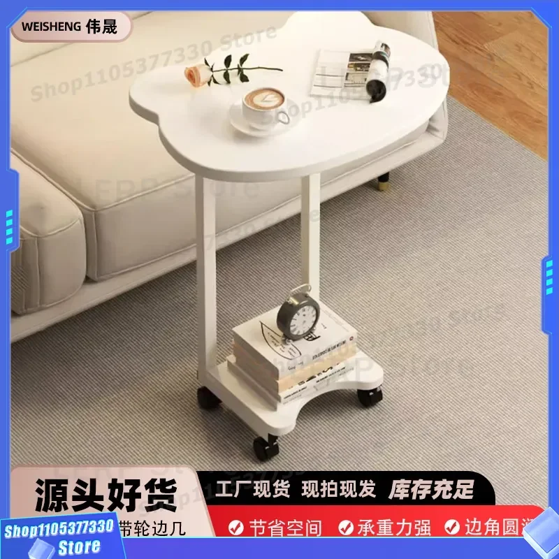 Mobile Coffee Table With Wheels Small Sofa Side Table For Living Room Bedroom Storage Nightstand Creative Movable End Table