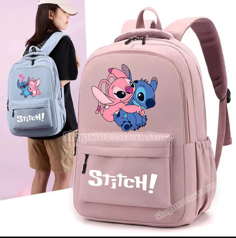 Disney Stitch Backpack Lilo Stich Schoolbags for Girl College Laptop Women Men Rucksack Travel Bag Kawaii Cartoon Print Mochila