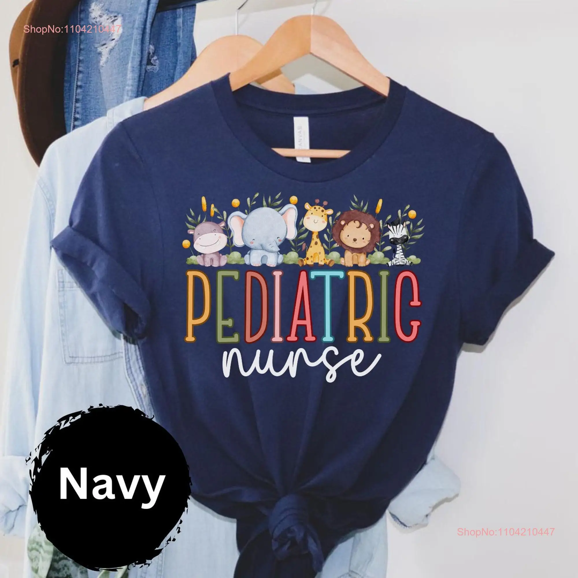 Pediatric Nurse Medical AssistanT T Shirt PEDS MA Animal s for long or short sleeves