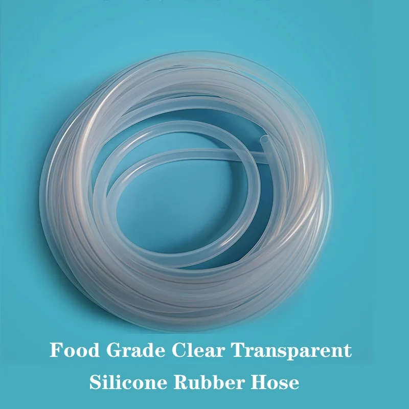 1M / 5M 10M Food Grade Clear Transparent Silicone Rubber Hose 4 5 6 7 8 9 10 11 12 14 16 mm Out Diameter Flexible Silicone Tube