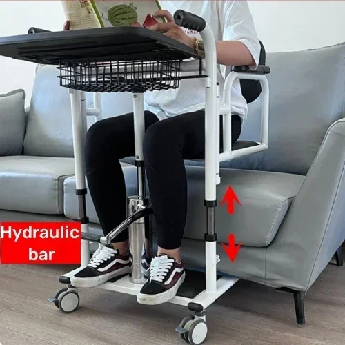 Manual Folding Patient Transfer Lift Chair Portable Moving Assist Lift Chair for Elderly Disabled Home Care Nursing Use