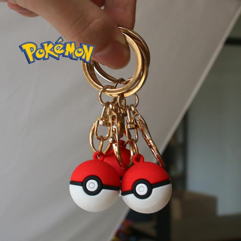 

Pokemon 3D Pokéball Key Chain Pendant Animation Props PVC Model Toys Hanging Ornament Birthday Christmas Gift for Children