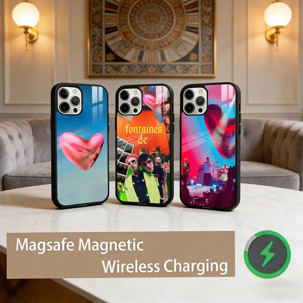 

Fontaines DC Romance Cool Phone Case For iPhone17,16,15,14,13,12,11 Plus,Pro Max Magnetic For Magsafe Wireless Charging