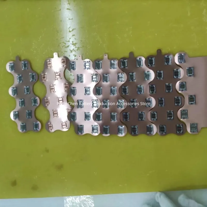 Nickel Copper Busbar 21700 20S6P Hold Big Current Straight 32650  Battery Connector Copper Sheet 18650 0.3mm Custom