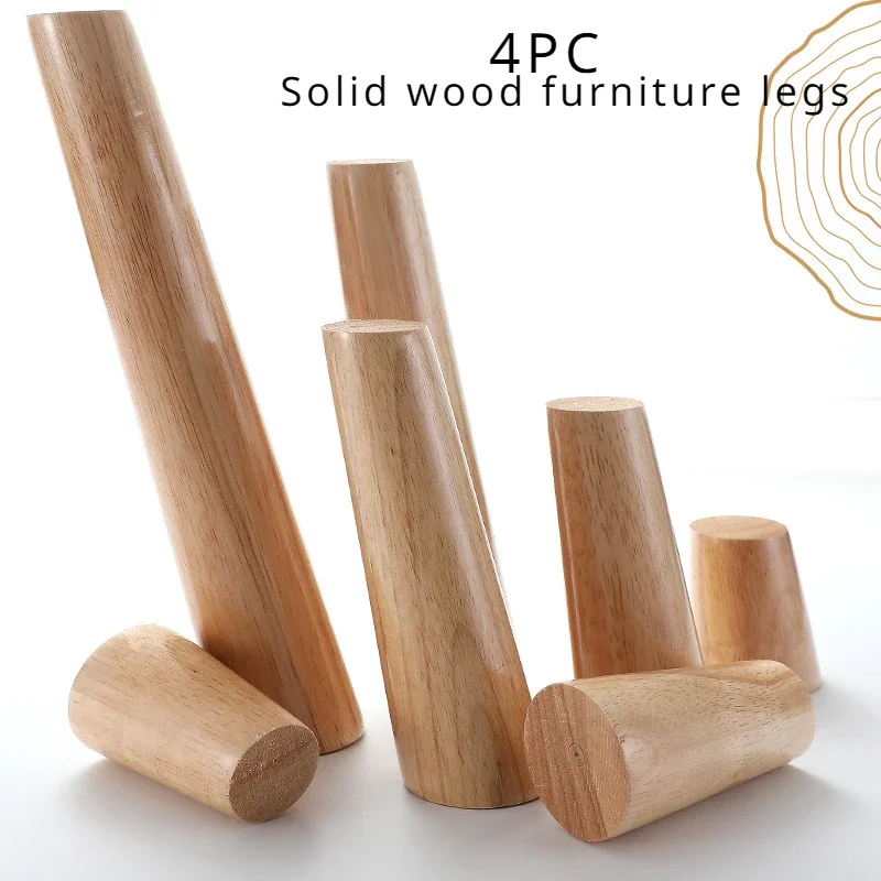 

4Pcs Solid Wood Furniture Legs Height 8/15/20/25 CM Oblique/Straight Sofa Bed Cabinet Table Chair Replacement Feet Sloping Foot