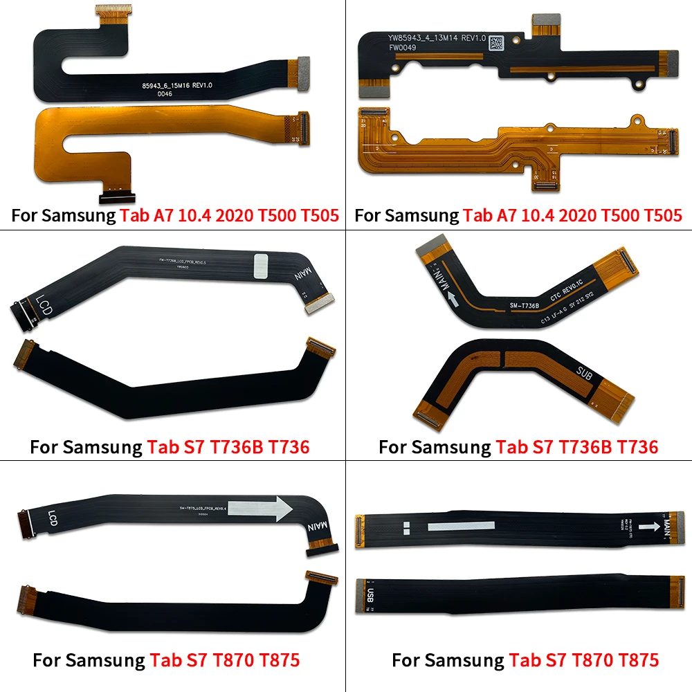Main FPC LCD Display Connect Mainboard Flex Cable Ribbon For Samsung Tab A7 10.4 2020 T500 T505 A8 10.5 2021 X200 X205 S7 T736 image 2