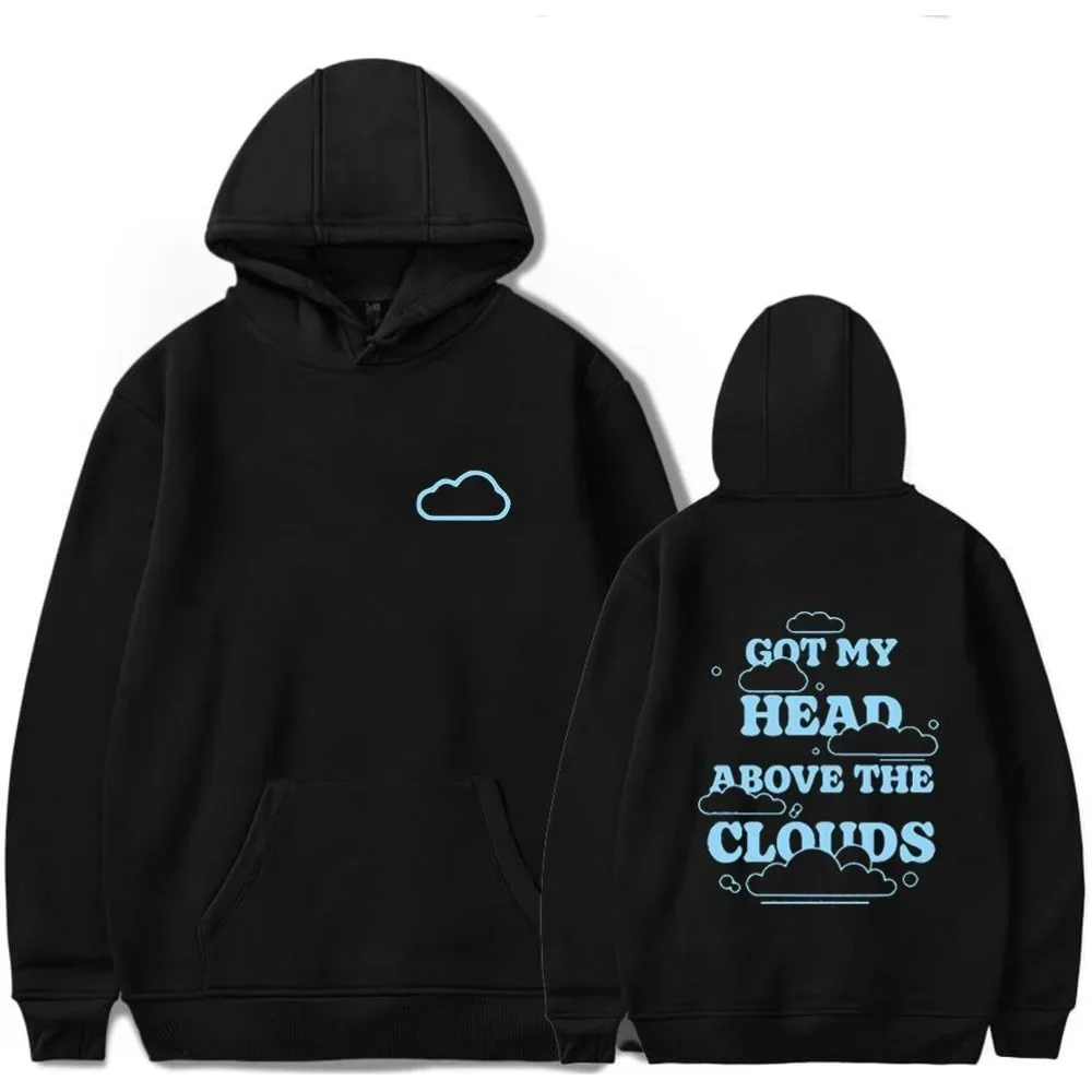 

Толстовка с капюшоном JVKE Clouds Merch с карманами и завязками, унисекс, модная одежда