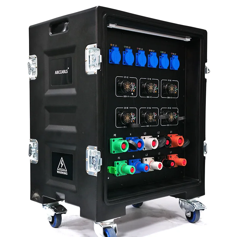 Outdoor Performance 42-Way Straight-Through Electrical Cabinet Economical Waterproof Plug-In Power Box European Distribution