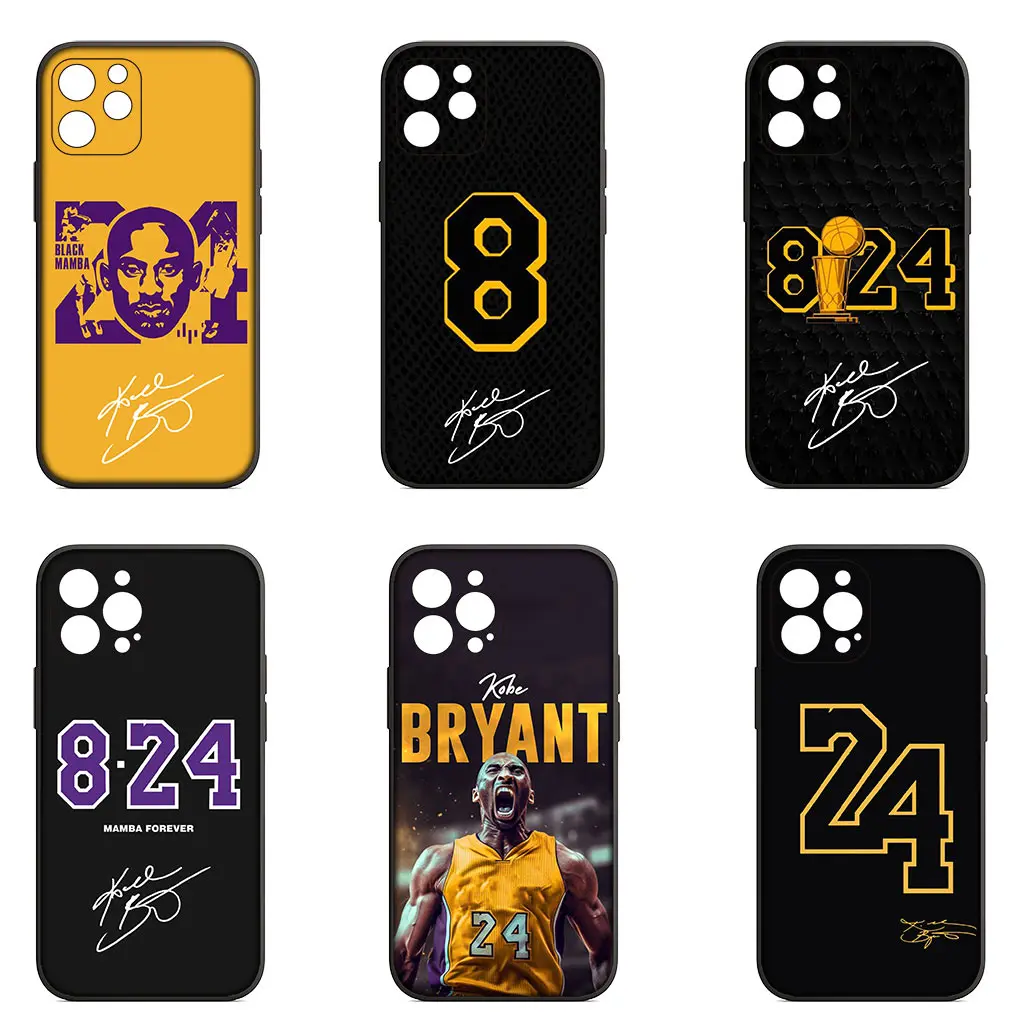 K-Kobe Basketball Star No 24 8 No24 Cover Phone Case for Apple iPhone 16 15 14 13 12 11 Pro Max 6 6S Plus + SE 14+ 16+ Casing