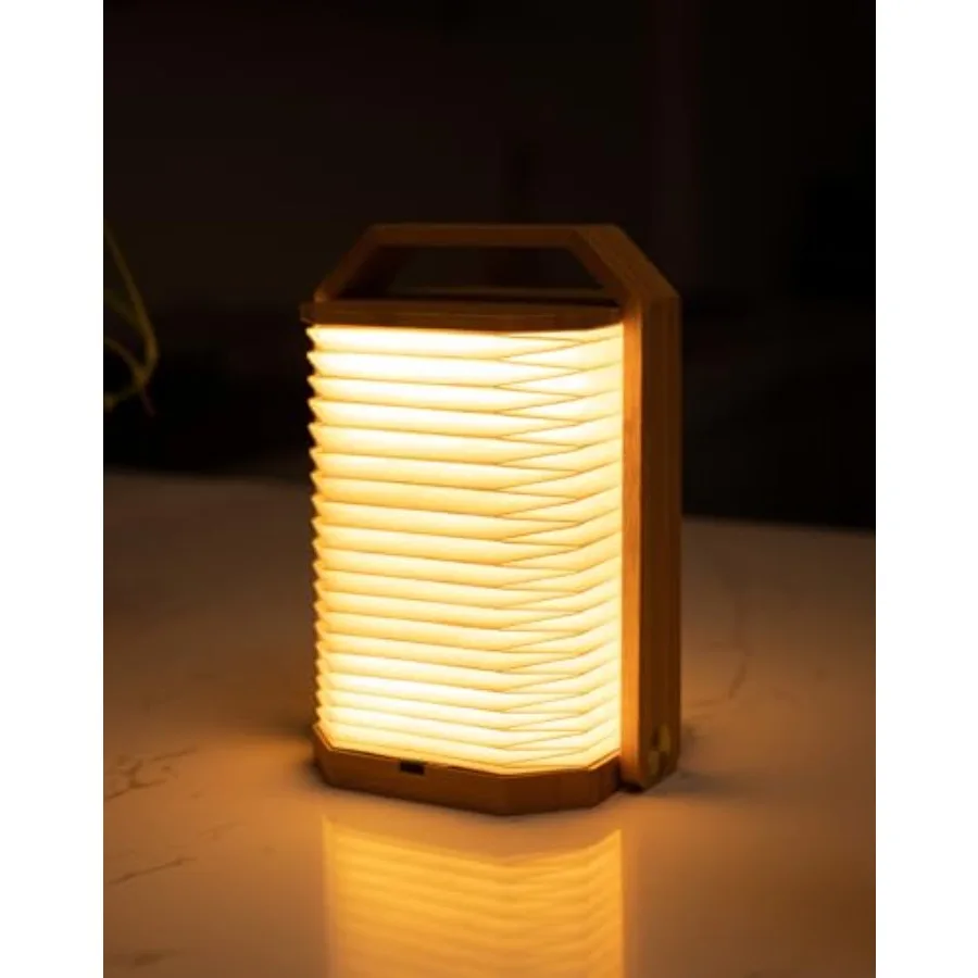 

Foldable Japanese Style Lantern 1200mAh Rechargeable 4-6H Runtime 2-in-1 Handheld and Table Lamp Soft Warm Light Outdoor Campin