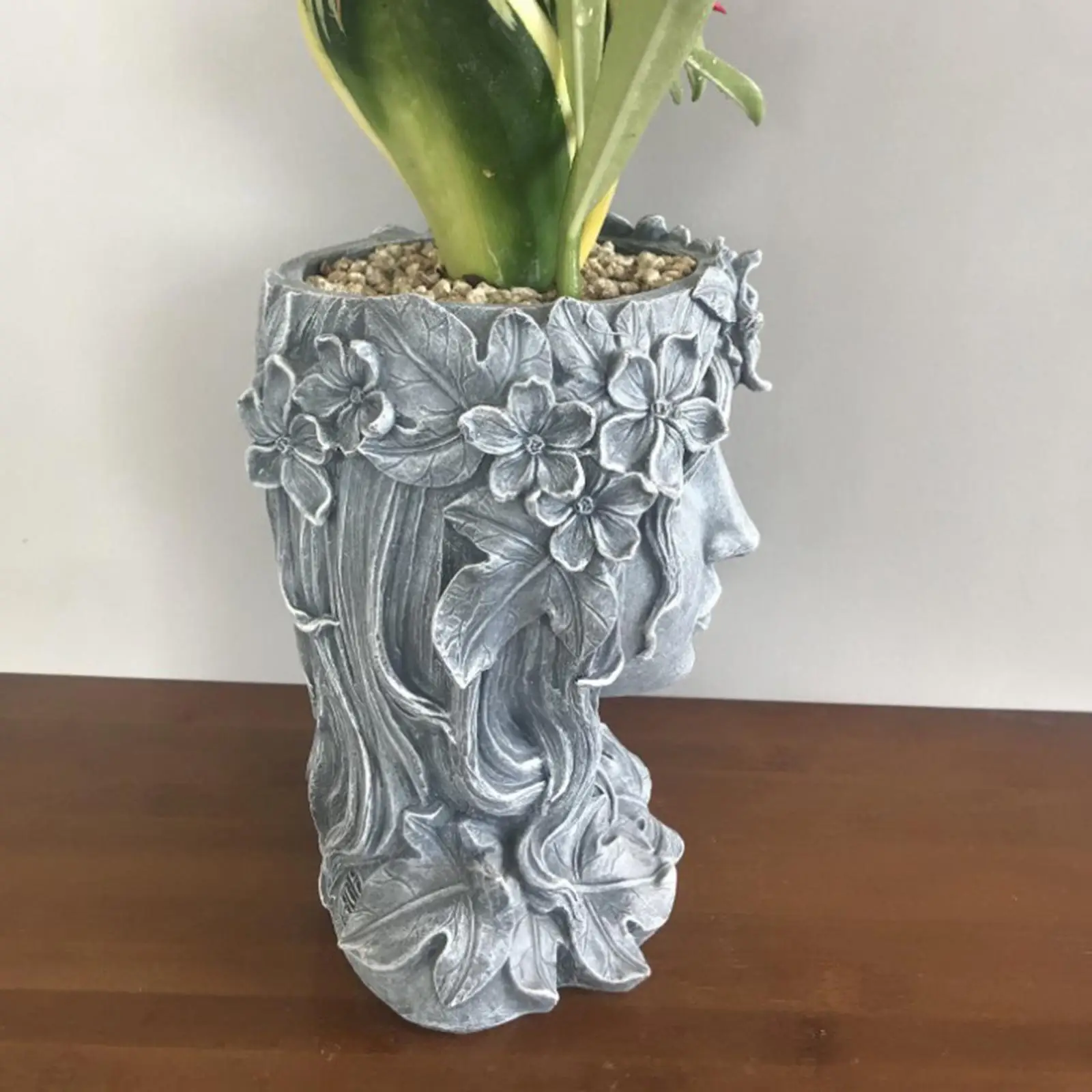 Facial Art Sculpture Resin Flowerpot Resin Flowerpot Female Flowerpot Home Ornament