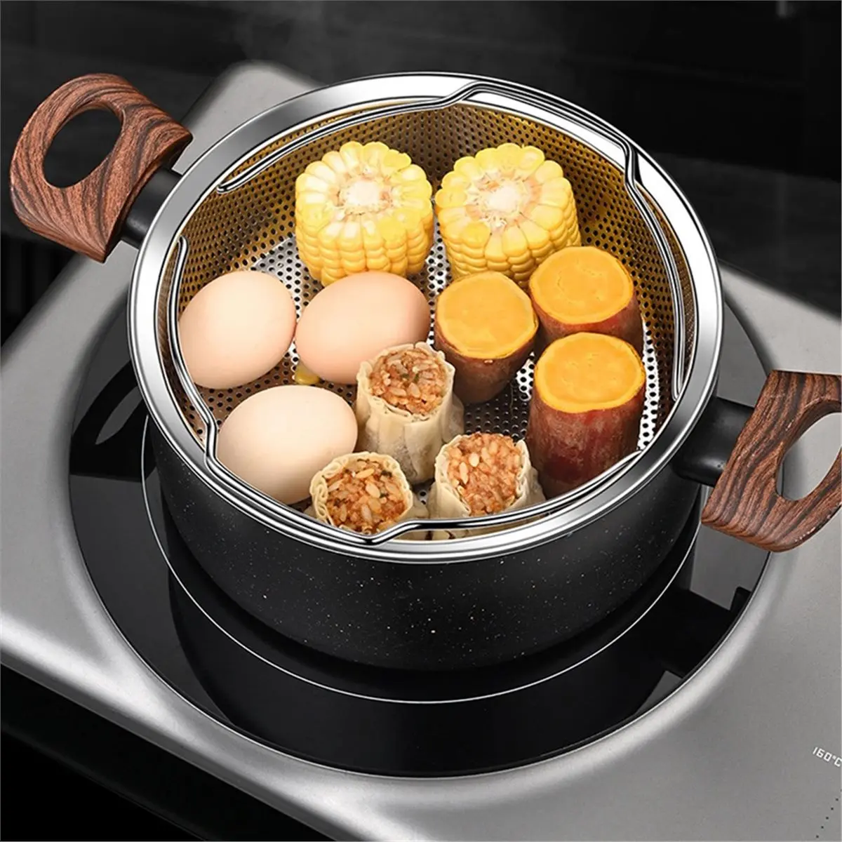 Stainless Steel Steamer Basket for Instant Cooker with Handle, Multifunctional Pressure Cooker Accessories