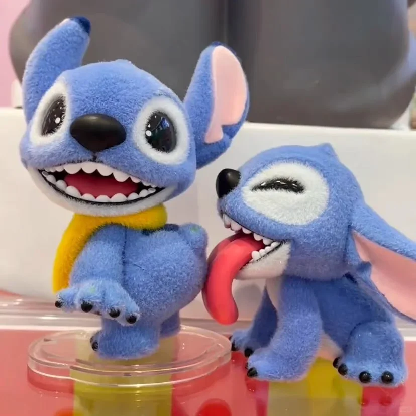 

Genuine Stitch The Encounter Of Molt Series Blind Box Cute Flocking Doll Collection Desktop Ornament Fashion Trend Gift toys
