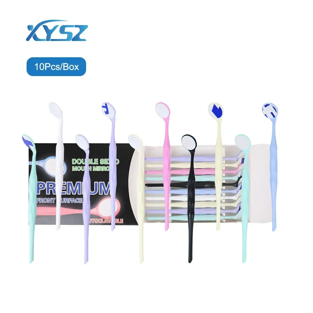 

10pcs Dental Double-sided Oral Mirror Oral Examination Mirrors Autoclavable Stainless Steel Lens Dentistry Tool Accessories