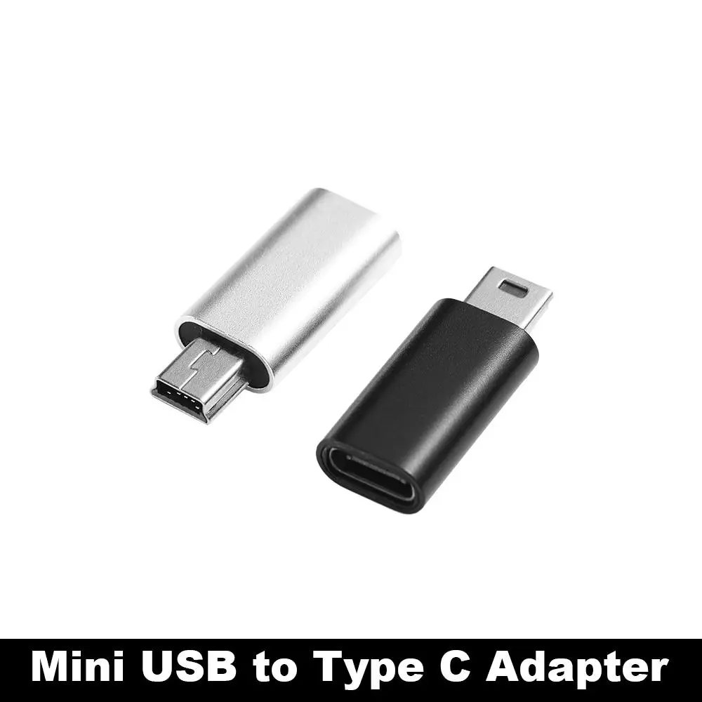 Mini USB Male USB Male Type C Female Data Transfer Connector OTG Adapter Mini USB To Type-C Connector Mini 5 Pin USB Adapter